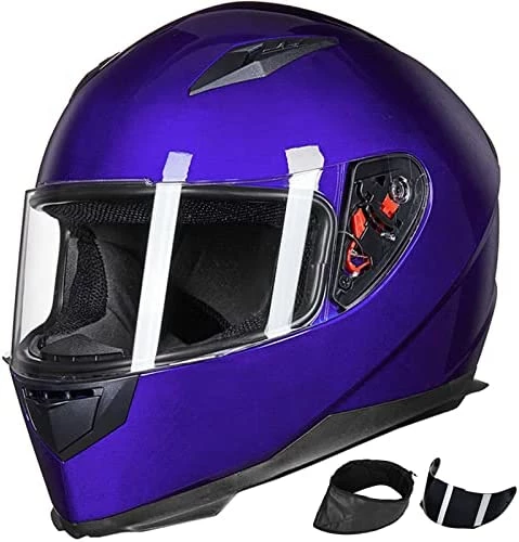 Promo ???? Full Face Motorcycle Street Bike Helmet With Removable Winter Neck Scarf + 2 Visors DOT Model-JK313 (L, Matte Black) ???? 9 Promo ???? Full Face Motorcycle Street Bike Helmet With Removable Winter Neck Scarf + 2 Visors DOT Model-JK313 (L, Matte Black) ???? - Image 7