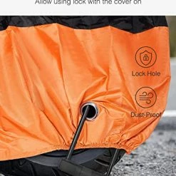 Discount ???? Motorcycle Cover, XXX-Large Waterproof Motorbike Cover Outdoor Indoor Scooter Shelter Protection With 4 Reflective Strips For Harley Davidson, Honda, Suzuki, Kawasaki, Yamaha (Black & Orange) ???? 16 Discount ???? Motorcycle Cover, XXX-Large Waterproof Motorbike Cover Outdoor Indoor Scooter Shelter Protection With 4 Reflective Strips For Harley Davidson, Honda, Suzuki, Kawasaki, Yamaha (Black & Orange) ???? -SYX MOTO store 511GcGaTpQL