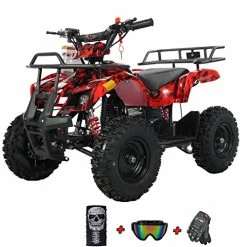 SYX MOTO store 26 Brand new ⌛ X-PRO ATV 4 Wheelers 40cc ATV Quads Quad With Gloves, Goggle And Face Mask (Hot Rod Flame) ????