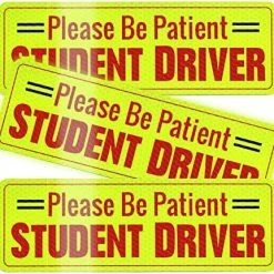 Coupon ⌛ SINGARO Student Driver Magnet For Car, 3Pcs Magnetic Reflective Novice Driver Stickers, Car Exterior Accessories, New Driver Vehicle Safety Signs Red ???? -SYX MOTO store 513HAgHZVL. AC