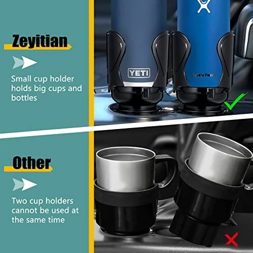 Top 10 ???? Cup Holder Expander For Car Beker Car Cup Holder For Organizer Adapters Holders Universal Compatible With 2.6 "to 4.5" Diameters And Most 12-Ounce To 46-Ounce Bottles&Cups Cup Holder+solid Black Style Hook ???? 5 Top 10 ???? Cup Holder Expander For Car Beker Car Cup Holder For Organizer Adapters Holders Universal Compatible With 2.6 "to 4.5" Diameters And Most 12-Ounce To 46-Ounce Bottles&Cups Cup Holder+solid Black Style Hook ???? - Image 3
