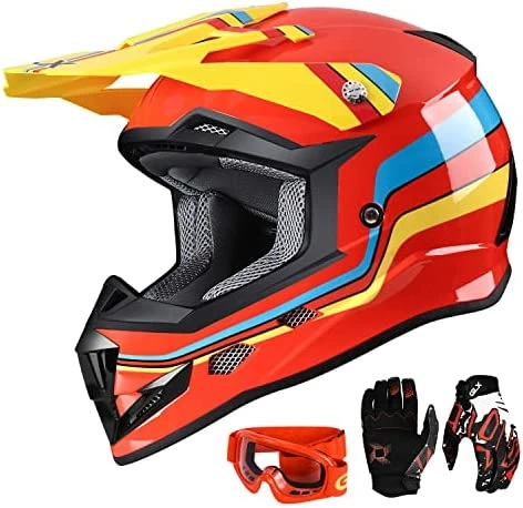 Discount ???? GX623 DOT Kids Youth ATV Off-Road Dirt Bike Motocross Motorcycle Full Face Helmet Combo Gloves Goggles For Boys & ???? Girls (Camouflage, Small) ???? 16 Discount ???? GX623 DOT Kids Youth ATV Off-Road Dirt Bike Motocross Motorcycle Full Face Helmet Combo Gloves Goggles For Boys & ???? Girls (Camouflage, Small) ???? - Image 14