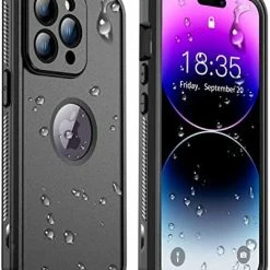 Deals ???? [Real 360] For IPhone 14 Pro Max Case Waterproof, Built-in 9H Tempered Glass Camera Lens & Screen Protection [14FT Military Dropproof][Full-Body Shockproof][Dustproof][IP68 Underwater]-Black ???? -SYX MOTO store 516 onFgxQL. AC