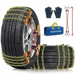 Top 10 ⭐ Tire Chains, 8 Pack Snow Chains For Car SUV Pickup Trucks, For Tire Width 185-265mm(7.3-10.4 Inch), Adjustable Universal Emergency Thickening Chains ????