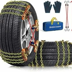 Top 10 ⭐ Tire Chains, 8 Pack Snow Chains For Car SUV Pickup Trucks, For Tire Width 185-265mm(7.3-10.4 Inch), Adjustable Universal Emergency Thickening Chains ???? -SYX MOTO store 517N0qE1PmL. AC