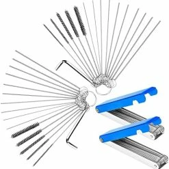 Cheap ???? Set Of 4 Carburetor Carbon Dirt Jet Remove Cleaner 26 Cleaning Wires Set + 20 Cleaning Needles + 10 Nylon Brushes Tool Kit For Motorcycle ATV Moped Welder Carb Chainsaw Spray Guns Torch Tips ✔️ -SYX MOTO store 51AhPk70RhL. AC