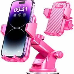 New ✔️ Universal Car Phone Mount,【Patent & Safety Certs】Upgraded Handsfree Stand, Phone Holder For Car Dashboard Windshield Vent, Compatible IPhone 13 12 11 Pro Max Xs XR X 8, Galaxy S20 Note 10 9 Purple ✨ -SYX MOTO store 51CBAtRD9sL. AC