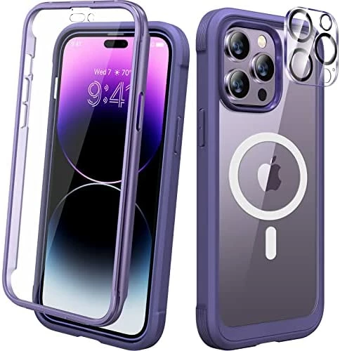 Wholesale ???? Designed For IPhone 14 Pro Case 6.1’’, Full Body 360 Rugged Protective Case+2 Pack Camera Lens Protector W/Built-in Touch Sensitive Anti-Scratch Screen Protector, Bumper Case (Royal Purple) ???? 12 Wholesale ???? Designed For IPhone 14 Pro Case 6.1’’, Full Body 360 Rugged Protective Case+2 Pack Camera Lens Protector W/Built-in Touch Sensitive Anti-Scratch Screen Protector, Bumper Case (Royal Purple) ???? - Image 10