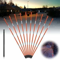 Outlet ???? Reflective Driveway Markers For Snow Plowing - 48 Inch Snow Stakes Reflectors For Driveway,1/4” Fiberglass Rod Driveway Reflectors,with Steel Drill,Survey Trail Property Line Snow Plow Markers -10pcs ❤️ -SYX MOTO store 51DpRWksGsL. AC