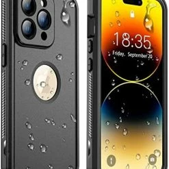 Deals ???? [Real 360] For IPhone 14 Pro Max Case Waterproof, Built-in 9H Tempered Glass Camera Lens & Screen Protection [14FT Military Dropproof][Full-Body Shockproof][Dustproof][IP68 Underwater]-Black ???? -SYX MOTO store 51GFPqJJ0xL. AC