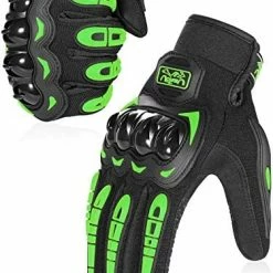 Top 10 ???? Motorcycle Gloves For Men And ???? Women, Full Finger Touchscreen Motorbike Gloves For BMX ATV MTB Riding, Road Racing, Cycling, Climbing, Motocross - Black L ???? -SYX MOTO store 51H6MYqDskL. AC 1