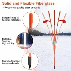 Outlet ???? Reflective Driveway Markers For Snow Plowing - 48 Inch Snow Stakes Reflectors For Driveway,1/4” Fiberglass Rod Driveway Reflectors,with Steel Drill,Survey Trail Property Line Snow Plow Markers -10pcs ❤️ -SYX MOTO store 51HTZKUXNlL