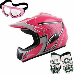 Discount ???? Youth Kids Motocross BMX MX ATV Dirt Bike Dianasour Helmet Dragon + Goggles + Martian Youth Glove Bundle T Rex Green Bundle ???? -SYX MOTO store 51IGZCkvXCL. AC