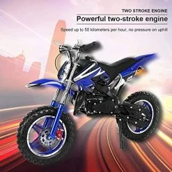 Brand new ???? Xxbao Mini Dirt Bike, 49cc Dirt Bike, Children's Bicycle, Gasoline-Powered 2-Stroke 49cc Motorcycle. (Blue) ❤️
