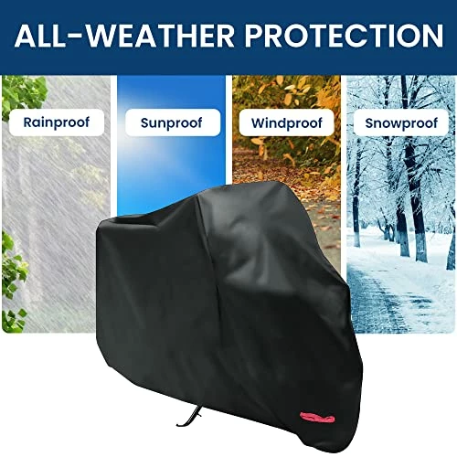 Discount ???? Motorcycle Cover,WDLHQC Waterproof Motorcycle Cover All Weather Outdoor Protection,Oxford Durable & Tear Proof,Fit For 105 Inch Motors ???? 8 Discount ???? Motorcycle Cover,WDLHQC Waterproof Motorcycle Cover All Weather Outdoor Protection,Oxford Durable & Tear Proof,Fit For 105 Inch Motors ???? - Image 6