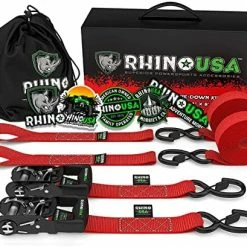 Budget ???? Atchet Strap Tie Down Kit, 5,208 Break Strength - Includes (2) Heavy Duty 1.6" X 8' Rachet Straps With Padded Handles & ???? Coated Chromoly S Hooks + (2) Soft Loop Tie-Downs Blue 2-pack ???? -SYX MOTO store 51IjNbDnZdL. AC