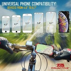 Flash Sale ???? [Upgraded] Bike Phone Mount Holder, Motorcycle Phone Mount, 6 Color Bands Included, Cell Phone Holder For Bike – Universal Any Phone Or Handlebar, Bike Phone Holder, ATV, Tool Free Install ❤️ -SYX MOTO store 51IyyMPdrML