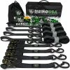 Wholesale ???? HINO USA Ratchet Tie Down Straps (4PK) - 1,823lb Guaranteed Max Break Strength, Includes (4) Premium 1" X 15' Rachet Tie Downs With Padded Handles. Best For Moving, Securing Cargo Red 4-pack ???? -SYX MOTO store 51JBaWb9YdL