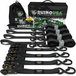 Wholesale ???? HINO USA Ratchet Tie Down Straps (4PK) - 1,823lb Guaranteed Max Break Strength, Includes (4) Premium 1" X 15' Rachet Tie Downs With Padded Handles. Best For Moving, Securing Cargo Red 4-pack ???? -SYX MOTO store 51JBaWb9YdL. AC