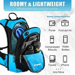 Buy ???? Hydration ???? Backpack With 2L Water Bladder, Insulated Water ???? Backpack Perfect Pack For Running, Hiking, Cycling, Camping Blue ????