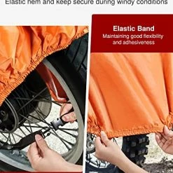 Discount ???? Motorcycle Cover, XXX-Large Waterproof Motorbike Cover Outdoor Indoor Scooter Shelter Protection With 4 Reflective Strips For Harley Davidson, Honda, Suzuki, Kawasaki, Yamaha (Black & Orange) ???? 15 Discount ???? Motorcycle Cover, XXX-Large Waterproof Motorbike Cover Outdoor Indoor Scooter Shelter Protection With 4 Reflective Strips For Harley Davidson, Honda, Suzuki, Kawasaki, Yamaha (Black & Orange) ???? -SYX MOTO store 51KyKSxB9xL