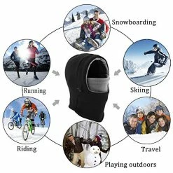 Cheap ???? Balaclava Ski Mask 2 Pcs - Windproof Warmer Fleece Adjustable Winter Mask For Men ???? Women Black+blue/gray ???? -SYX MOTO store 51Mi66kgKsL