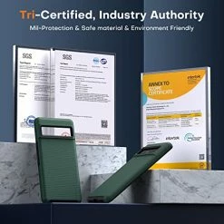 Best Sale ???? 5 In 1 For Google Pixel 7 Case, With 2 Pack Screen Protector + 2 Pack Camera Lens Protector, Protective Phone Case, [Military Grade Drop Protection] [Dual Guard],Alpine Green ???? -SYX MOTO store 51PIl0KyqfL