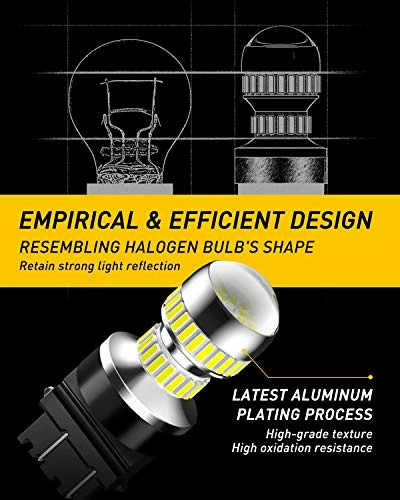 Best Sale ???? 3157 LED Bulb For Reverse Lights, Super Bright 3156 3056 3057 4157 3047 4057 3457 LED Light Bulbs For Backup Reverse Signal Blinker Tail Parking DRL Brake Lights, 6000K White ???? 4 Best Sale ???? 3157 LED Bulb For Reverse Lights, Super Bright 3156 3056 3057 4157 3047 4057 3457 LED Light Bulbs For Backup Reverse Signal Blinker Tail Parking DRL Brake Lights, 6000K White ???? - Image 2