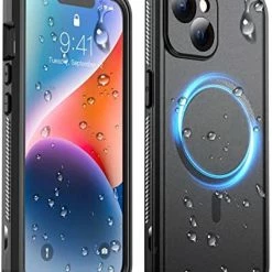 Deals ???? [Real 360] For IPhone 14 Pro Max Case Waterproof, Built-in 9H Tempered Glass Camera Lens & Screen Protection [14FT Military Dropproof][Full-Body Shockproof][Dustproof][IP68 Underwater]-Black ???? -SYX MOTO store 51TdsfhMt3L. AC