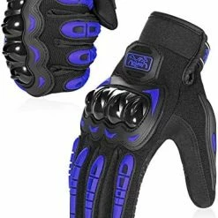 Top 10 ???? Motorcycle Gloves For Men And ???? Women, Full Finger Touchscreen Motorbike Gloves For BMX ATV MTB Riding, Road Racing, Cycling, Climbing, Motocross - Black L ???? -SYX MOTO store 51V QYLMmCL. AC
