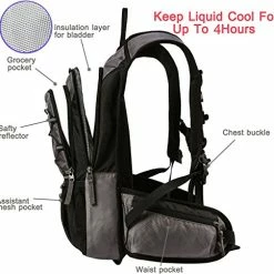 Best Sale ???? Insulated Hydration ???? Backpack Pack With 2L BPA Free Bladder - Keeps Liquid Cool Up To 4 Hours – For Running, Hiking, Cycling, Camping Orang ✔️ -SYX MOTO store 51Vj6eTB1WL