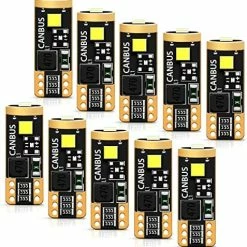Best Sale ???? 194 168 2825 W5W LED Bulb White Canbus Error Free, T10 LED Bulbs 400LM 6000K Super Bright For Dome Map License Plate Trunk Cargo Lights (2-Pack) ???? -SYX MOTO store 51XDqe5zAYL. AC
