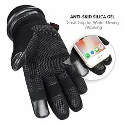 Cheapest ???? Waterproof Winter Gloves Men ???? Women -30 ℉ Cold Proof Touchscreen Anti Slip Silicon Palm - Heated Glove Thermal For Driving Cycling Motorcycle In Cold Weather Warmest Gifts For Dad ✨ -SYX MOTO store 51ZPnytn6YL