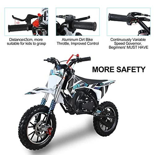 Best reviews of ???? SYX MOTO Kids Mini Dirt Bike Gas Power BLITZ 2-Stroke 50cc Motorcycle Off Road Pit Bike, Pull Start, BLACK ???? 4 Best reviews of ???? SYX MOTO Kids Mini Dirt Bike Gas Power BLITZ 2-Stroke 50cc Motorcycle Off Road Pit Bike, Pull Start, BLACK ???? - Image 2