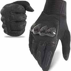Promo ???? Leather Motorcycle Gloves Winter Fleece, Ten-Finger Touchscreen Mountain Bike Thick Gloves For Men And ???? Women, Warm Skeleton Skull Gloves For Riding Bike BMX ATV MTB Cycling ???? -SYX MOTO store 51bPv7IpHGL. AC