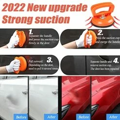 Budget ???? Albrta Dent Puller,Powerful Car Dent Puller,Car Dent Removal Kit,Dent Remover Tool For Car Dent Repair, Glass, Screen, Tiles Lifting And Objects Moving Orange-us ???? -SYX MOTO store 51bWjjB6qrL