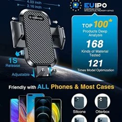Best Sale ❤️ [2022 Latest] VANMASS Car Vent Phone Mount [Super Steel-Hook] Air Vent Holder Clip Sturdiest Shockproof Universal Mobile Cell Phone Mount Handsfree Stand Cradle For IPhone 14 13 Samsung Galaxy Black ???? -SYX MOTO store 51bwc0DfmnL