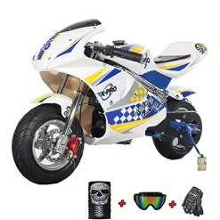 Buy ???? X-PRO Blast Mini Gas Pocket Bike, Mini Bike, Gas-Powered Mini Pocket Motorcycle, Perfect Mini Pocket Bike For Kids (Blue) ????
