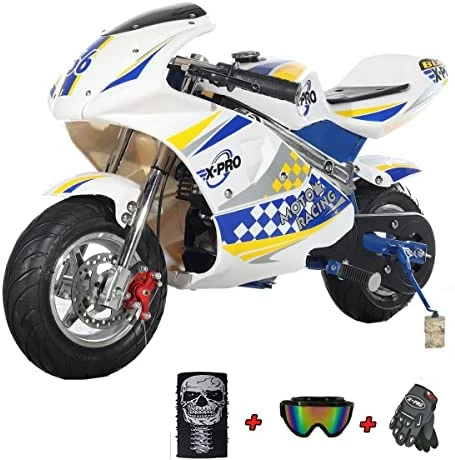 Buy ???? X-PRO Blast Mini Gas Pocket Bike, Mini Bike, Gas-Powered Mini Pocket Motorcycle, Perfect Mini Pocket Bike For Kids (Blue) ???? 8 Buy ???? X-PRO Blast Mini Gas Pocket Bike, Mini Bike, Gas-Powered Mini Pocket Motorcycle, Perfect Mini Pocket Bike For Kids (Blue) ???? - Image 6