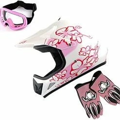 Discount ???? Youth Kids Motocross BMX MX ATV Dirt Bike Dianasour Helmet Dragon + Goggles + Martian Youth Glove Bundle T Rex Green Bundle ???? -SYX MOTO store 51fSwJUwRAS. AC