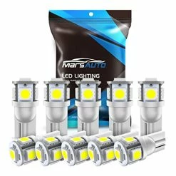 Budget ❤️ 194 LED Light Bulb 6000K 168 T10 2825 5SMD LED Replacement Bulbs For Car Dome Map Door Courtesy License Plate Lights (Pack Of 10) Green ⌛