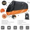 Hot Sale ???? Motorcycle Cover – All Season Waterproof Outdoor Protection – Precision Fit Up To 108 Inch Tour Bikes, Choppers And Cruisers – Protect Against Dust, Debris, Rain And Weather(XXL,Black& Orange) ???? -SYX MOTO store 51gELdQjTTL