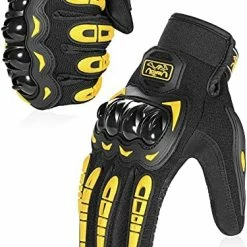 Top 10 ???? Motorcycle Gloves For Men And ???? Women, Full Finger Touchscreen Motorbike Gloves For BMX ATV MTB Riding, Road Racing, Cycling, Climbing, Motocross - Black L ???? -SYX MOTO store 51iGrGAvO9S. AC