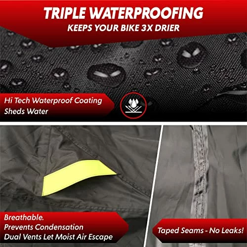 Cheapest ???? Ultimate Motorcycle Cover. Supreme Waterproof Outdoor Storage. 12 Levels Of Commercial Grade Protection Keep Your Bike 100% Dry, Clean, Safe. Large 97”L X 57”H. Harley Cruisers, Metric ❤️ 5 Cheapest ???? Ultimate Motorcycle Cover. Supreme Waterproof Outdoor Storage. 12 Levels Of Commercial Grade Protection Keep Your Bike 100% Dry, Clean, Safe. Large 97”L X 57”H. Harley Cruisers, Metric ❤️ - Image 3