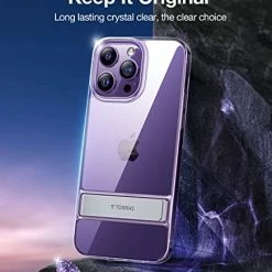 Hot Sale ???? IPhone 14 Pro Max Case Clear With Stand, [10FT Military Grade Drop Tested] Anti-Yellowing [3 Stand Ways Built-in Kickstand] Slim Protective Phone Cases IPhone 14 Pro Max, Diamond Clear ???? -SYX MOTO store 51lEE7boqAL