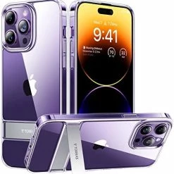 Hot Sale ???? IPhone 14 Pro Max Case Clear With Stand, [10FT Military Grade Drop Tested] Anti-Yellowing [3 Stand Ways Built-in Kickstand] Slim Protective Phone Cases IPhone 14 Pro Max, Diamond Clear ???? -SYX MOTO store 51mp8lPh0PL. AC