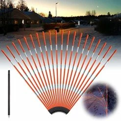 Outlet ???? Reflective Driveway Markers For Snow Plowing - 48 Inch Snow Stakes Reflectors For Driveway,1/4” Fiberglass Rod Driveway Reflectors,with Steel Drill,Survey Trail Property Line Snow Plow Markers -10pcs ❤️ -SYX MOTO store 51my7kcfrL. AC