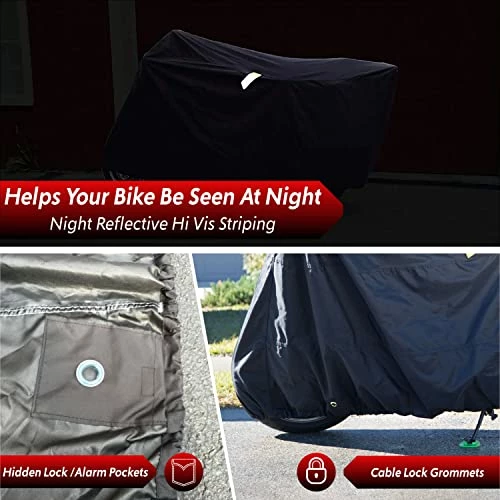 Cheapest ???? Ultimate Motorcycle Cover. Supreme Waterproof Outdoor Storage. 12 Levels Of Commercial Grade Protection Keep Your Bike 100% Dry, Clean, Safe. Large 97”L X 57”H. Harley Cruisers, Metric ❤️ 6 Cheapest ???? Ultimate Motorcycle Cover. Supreme Waterproof Outdoor Storage. 12 Levels Of Commercial Grade Protection Keep Your Bike 100% Dry, Clean, Safe. Large 97”L X 57”H. Harley Cruisers, Metric ❤️ - Image 4