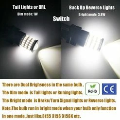 Best Sale ???? Newest 9-30V Super Bright Low Power 3157 4157 3057 3156 LED Bulbs With Projector Replacement For Back Up Reverse Lights And Tail Brake Parking Lights, Xenon White ???? -SYX MOTO store 51omAIvn86L
