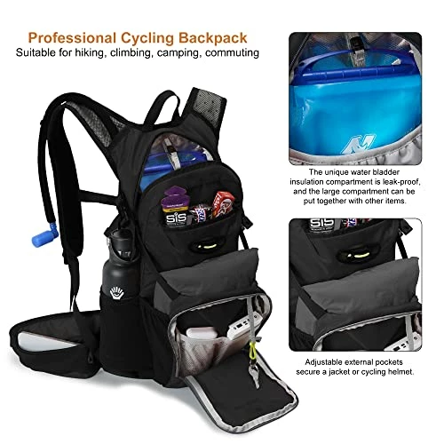 Brand new ???? Multipurpose Hydration ???? Backpack With 3L Water Bladder, High Flow Bite Valve, Perfect Water ???? Backpack 18L For Hiking, Cycling Army Green ⌛ 7 Brand new ???? Multipurpose Hydration ???? Backpack With 3L Water Bladder, High Flow Bite Valve, Perfect Water ???? Backpack 18L For Hiking, Cycling Army Green ⌛ - Image 5